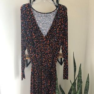 Ava & Viv Polka Dot Wrap Dress